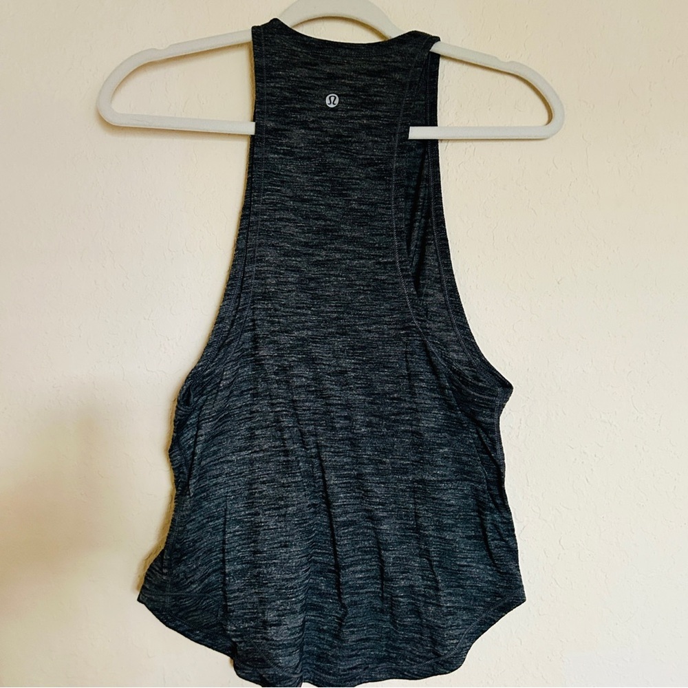 Lululemon Racerback Tank in Heathered Black - Picture 2 of 3